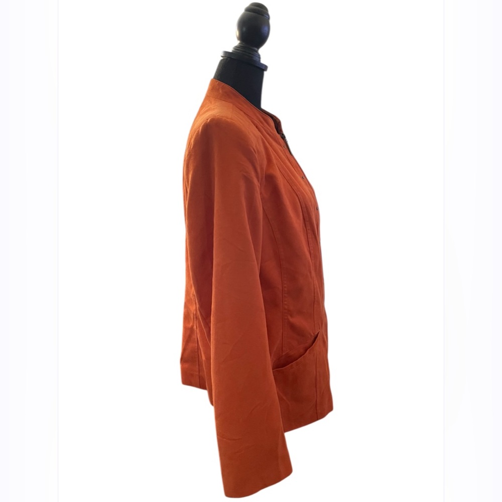 Allison Daley Women’s Color  Orange Jacket Size Large - Picture 3 of 5